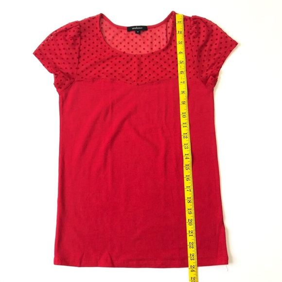 Y2K Lot Of 2 Top Short Sleeve Lace Sheer Detail Womens Size L/M - Picture 4 of 8